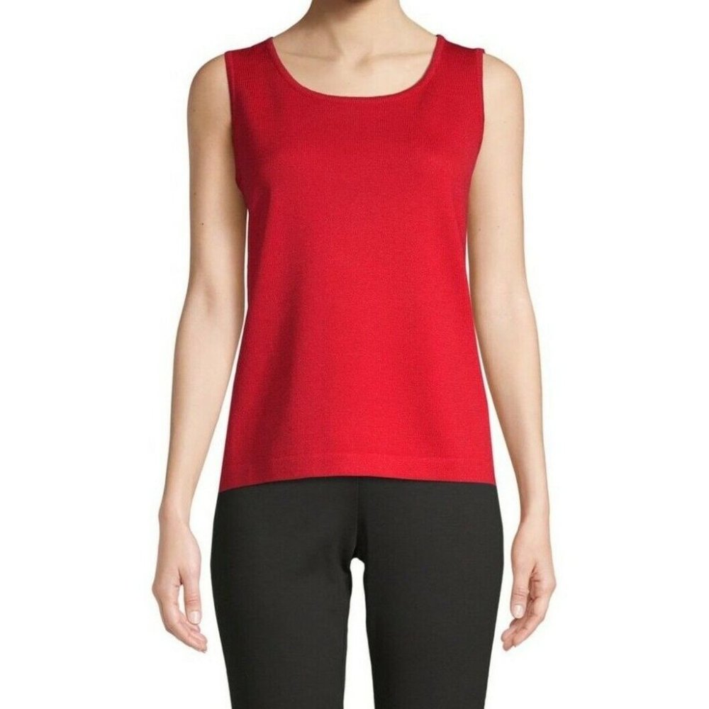 St. John Santana Knit Shell Top Sleeveless Medium Vintage